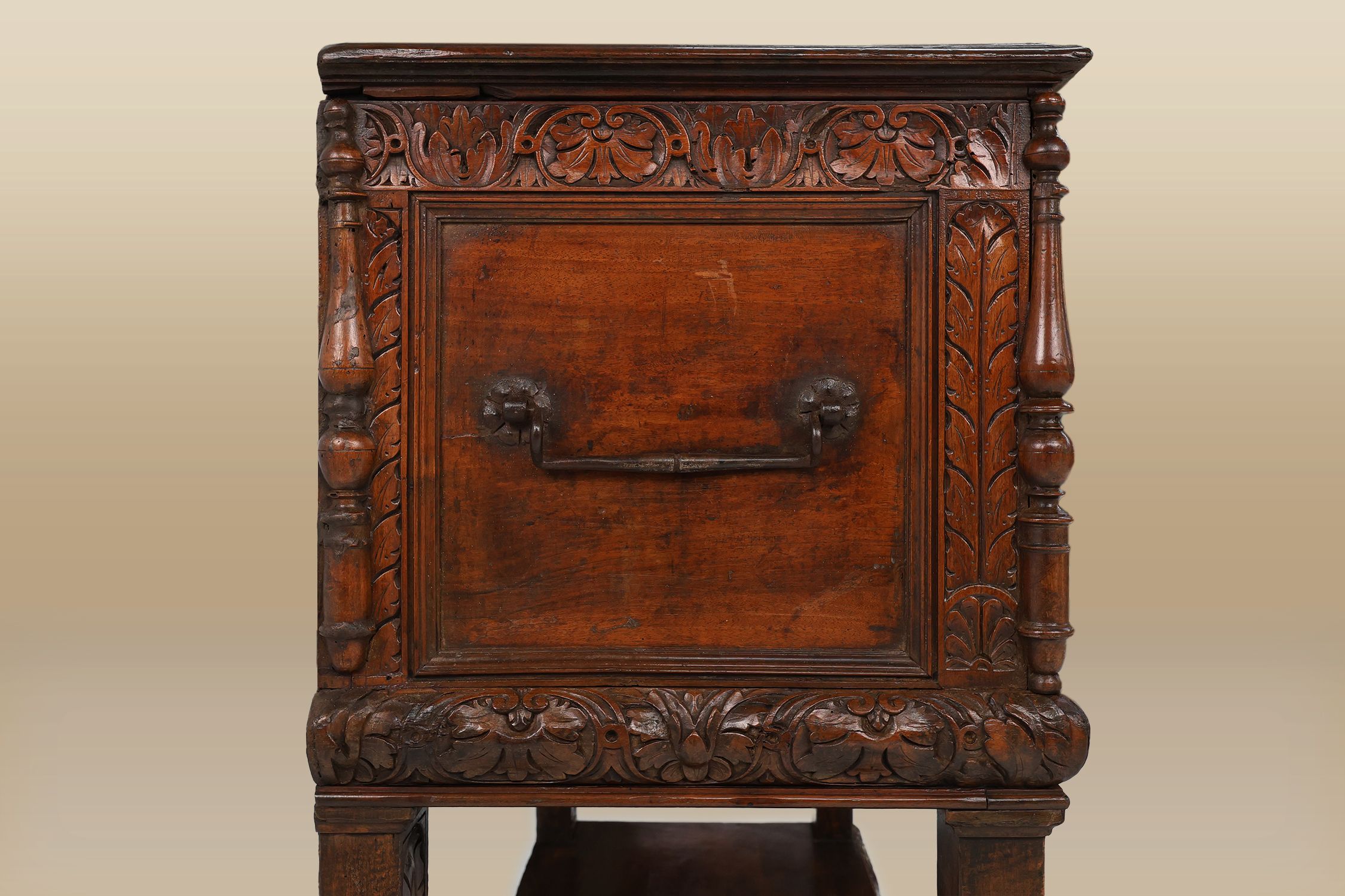16th Century Italian Renaissance Cabinet in walnut with rich carvingsthumbnail